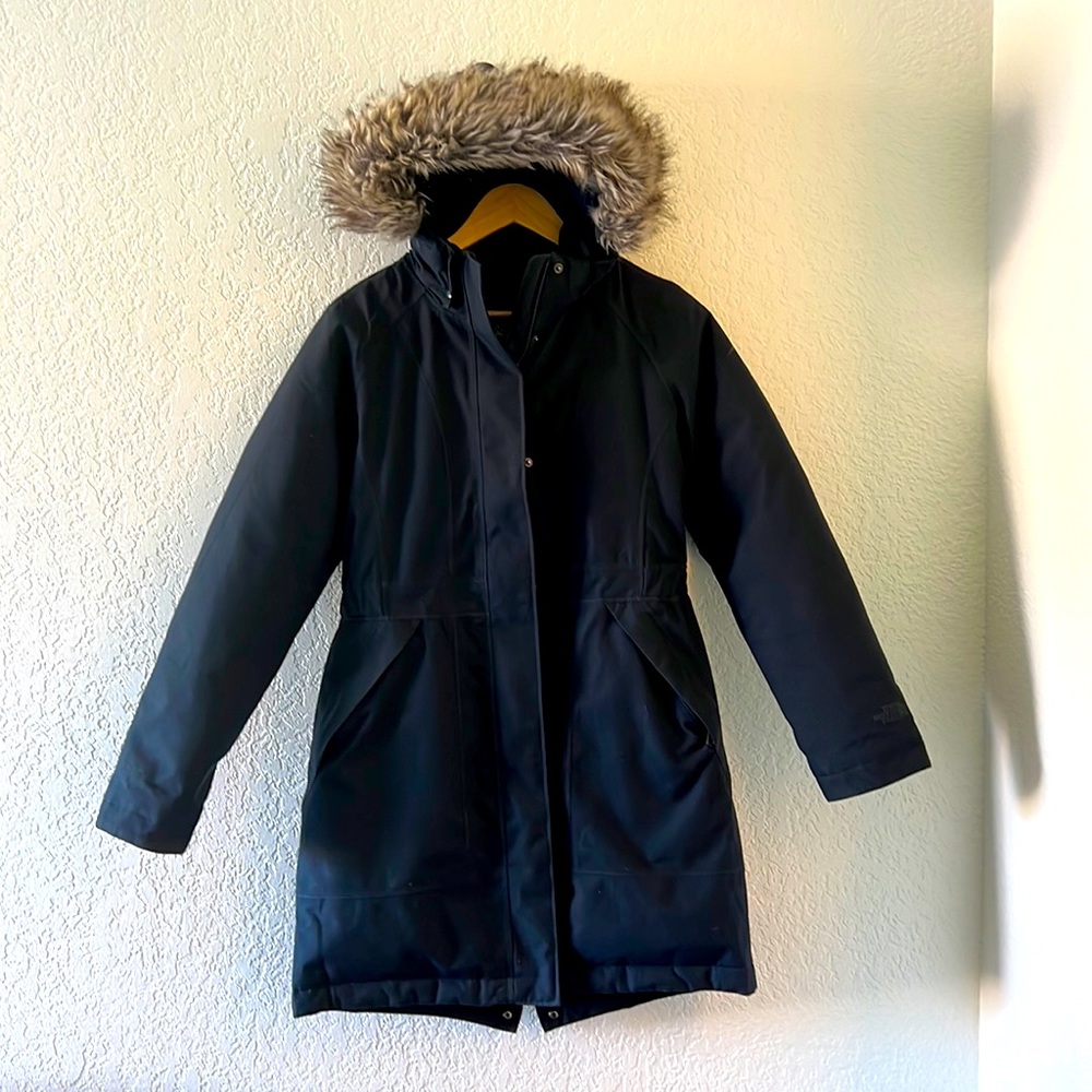 Long goose down North Face jacket.